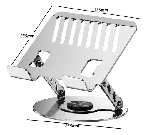 Soporte Notebook Aluminio 360 Portatil Ajustable Y Plegable